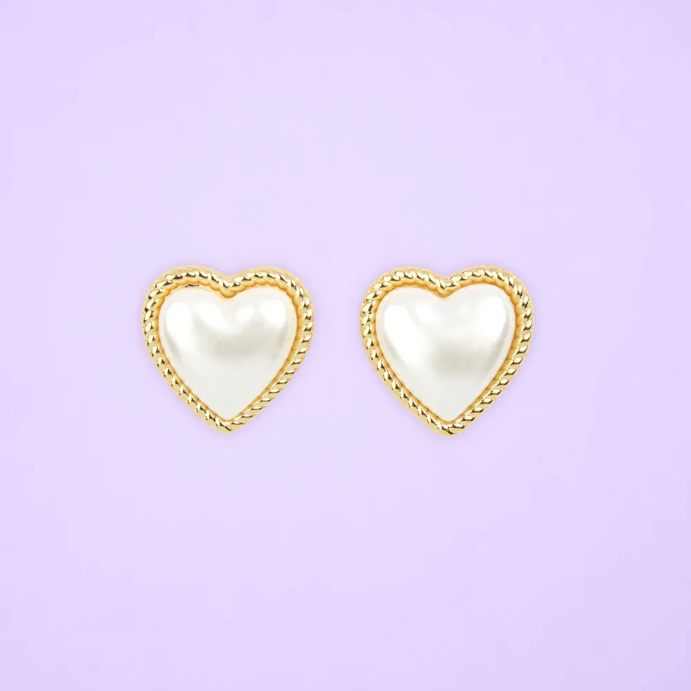 Flash Sale Boucles d'oreilles Coeur Perle Bijoux