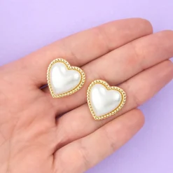 Flash Sale Boucles d'oreilles Coeur Perle Bijoux