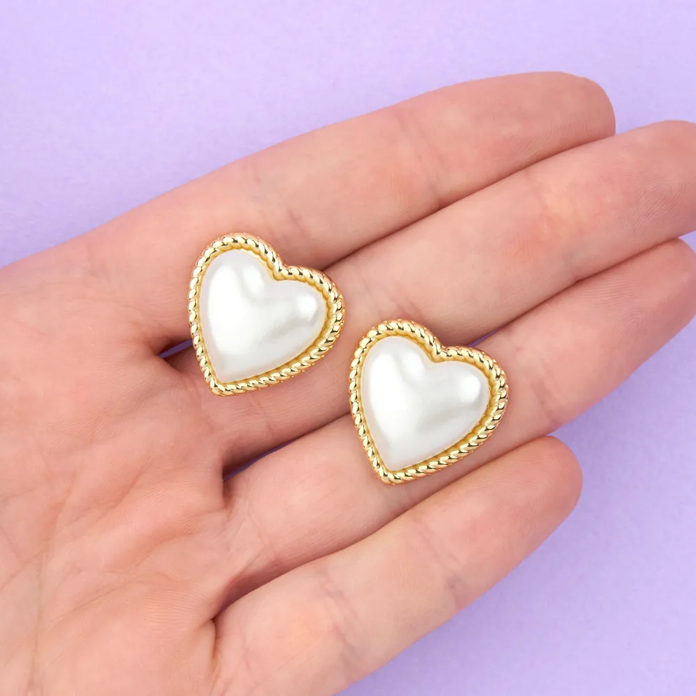 Flash Sale Boucles d'oreilles Coeur Perle Bijoux