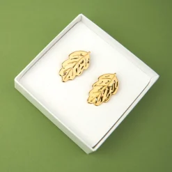 Hot Boucles d'oreilles Feuilles Bijoux