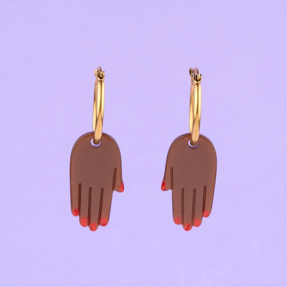 Fashion Boucles d'oreilles Main - Noir Bijoux