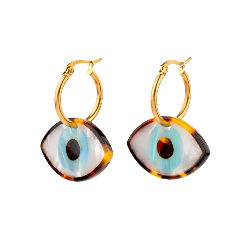 Best Boucles d'oreilles Oeil - Bleu Bijoux