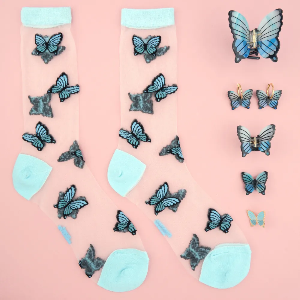 Online Boucles d'oreilles Papillon Bleu Bijoux