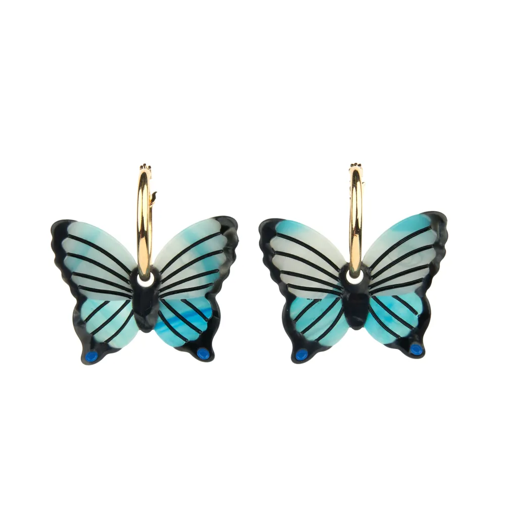 Online Boucles d'oreilles Papillon Bleu Bijoux