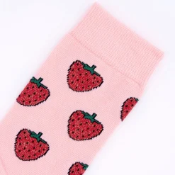 New Chaussettes à paillettes Fraise Chaussettes Coton