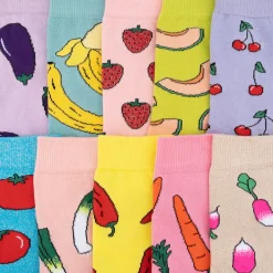New Chaussettes à paillettes Fraise Chaussettes Coton