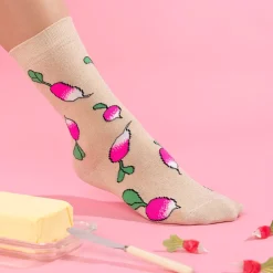 Fashion Chaussettes à paillettes Radis Chaussettes Coton