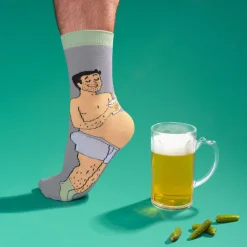 Outlet Chaussettes Bidon Bière - Blanc Chaussettes Coton