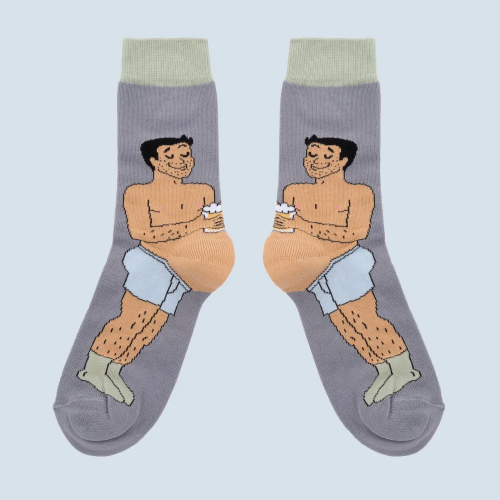 Outlet Chaussettes Bidon Bière - Noir Chaussettes Coton
