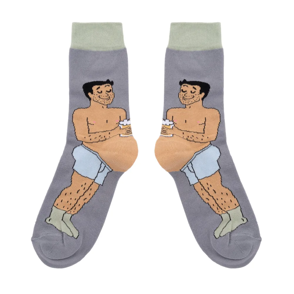 Outlet Chaussettes Bidon Bière - Noir Chaussettes Coton