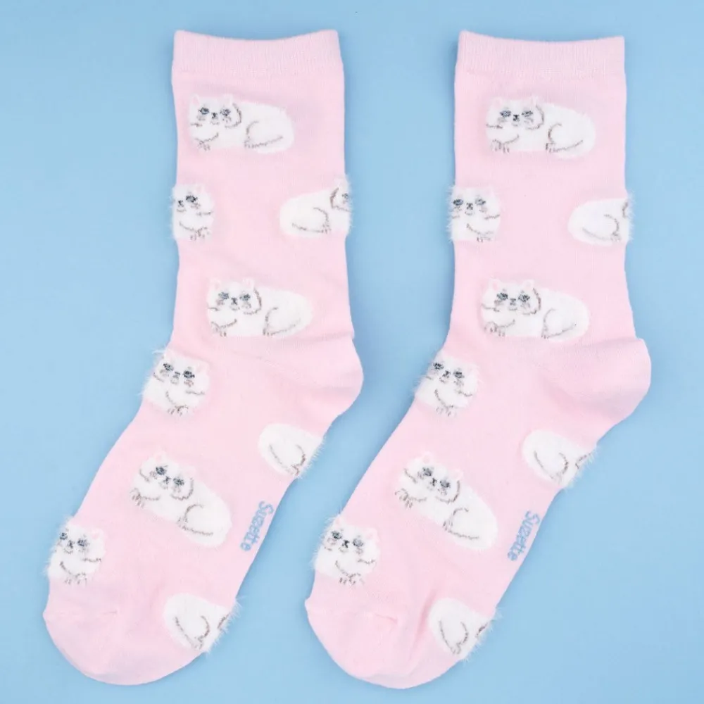 Hot Chaussettes Chat Persan Chaussettes Coton