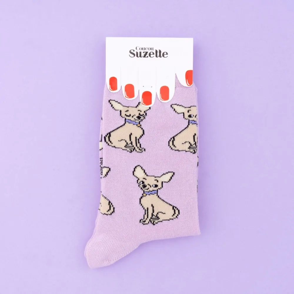 Fashion Chaussettes Chihuahua Chaussettes Coton