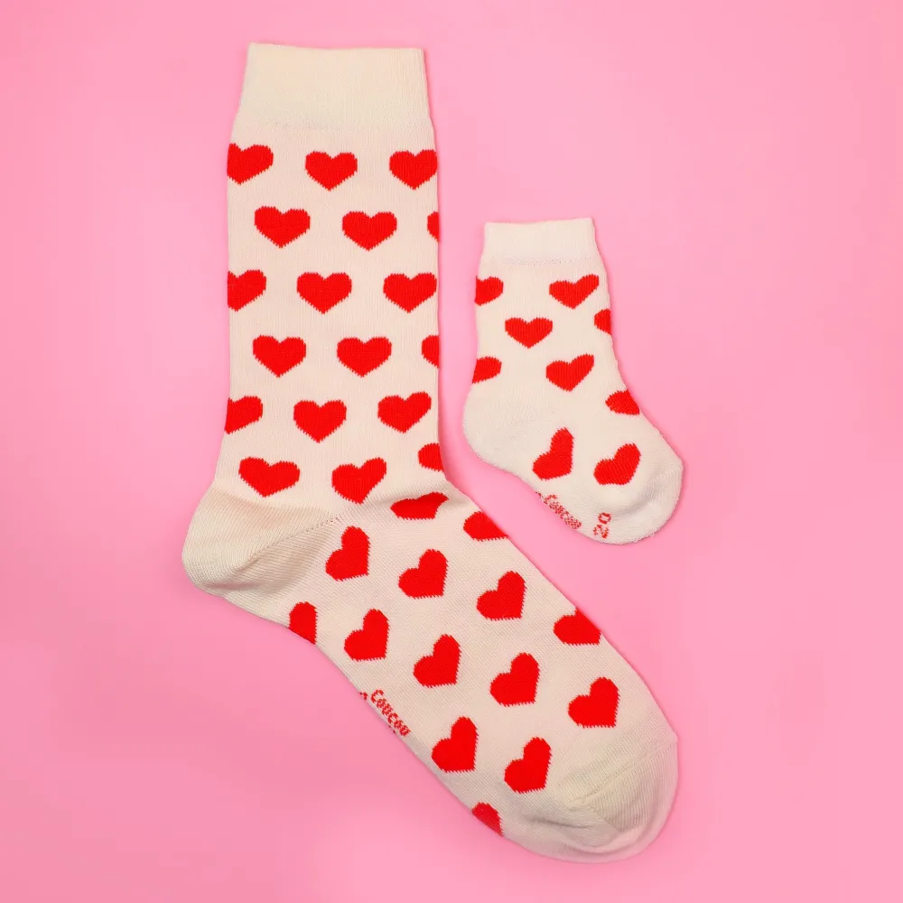 New Chaussettes Coeur - Enfant Enfant Chaussettes Enfants