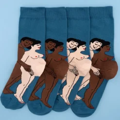 Sale Chaussettes Parents - Maman blanche et Papa noir Chaussettes Coton