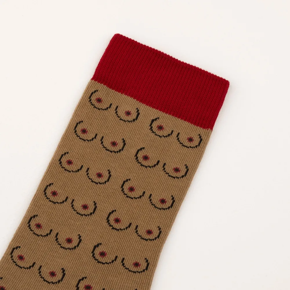New Chaussettes Seins - Noir Chaussettes Coton