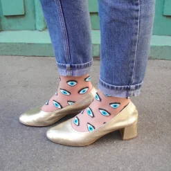 Store Chaussettes transparentes Oeil - Bleu Chaussettes Transparentes