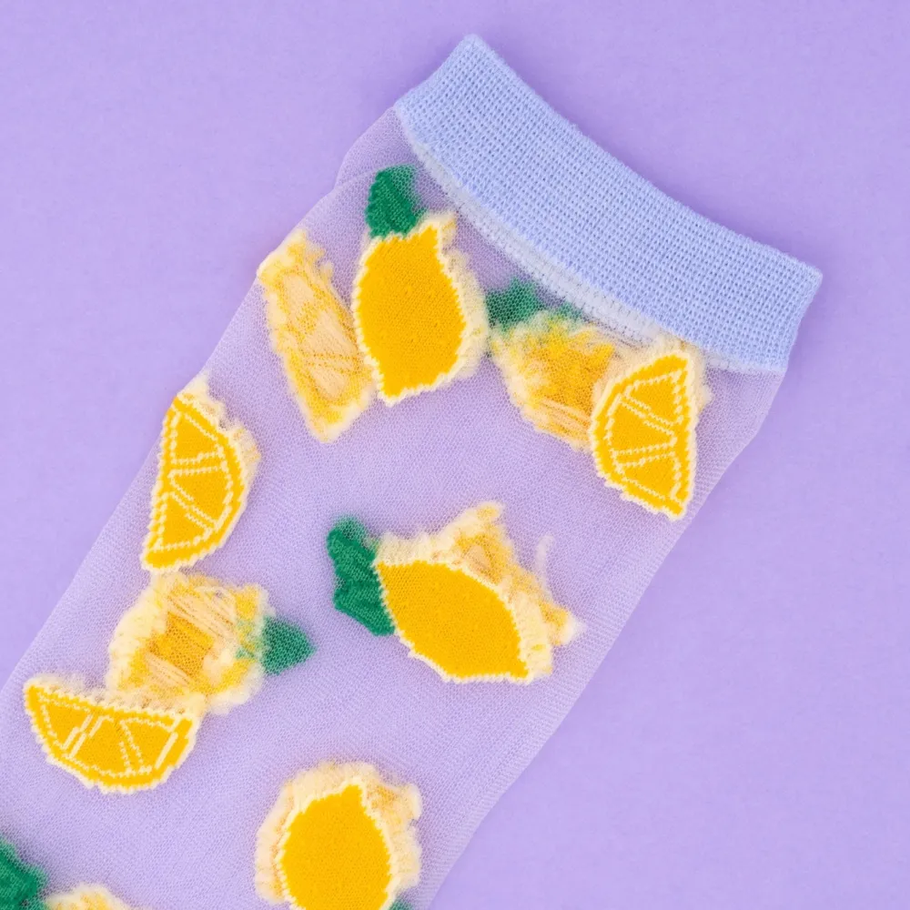Clearance Chaussettes transparentes Citron Chaussettes Transparentes