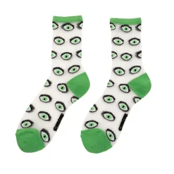 Fashion Chaussettes transparentes Oeil - Vert Chaussettes Transparentes