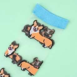 Fashion Chaussettes transparentes Corgi Chaussettes Transparentes