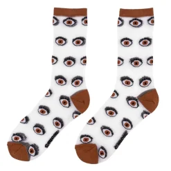 Clearance Chaussettes transparentes Oeil - Marron Chaussettes Transparentes