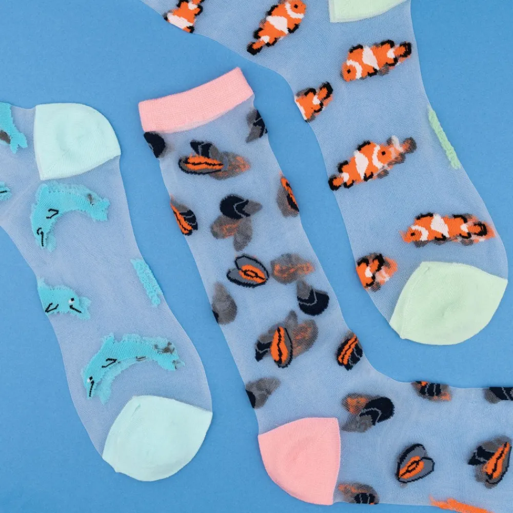 Shop Chaussettes Transparentes Dauphin Chaussettes Transparentes