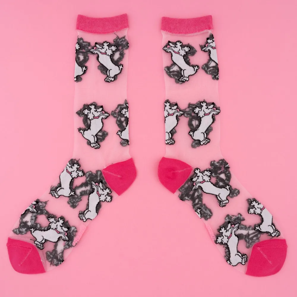 Online Chaussettes transparentes Caniche Chaussettes Transparentes