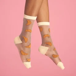 Shop Chaussettes transparentes Croissant Chaussettes Transparentes
