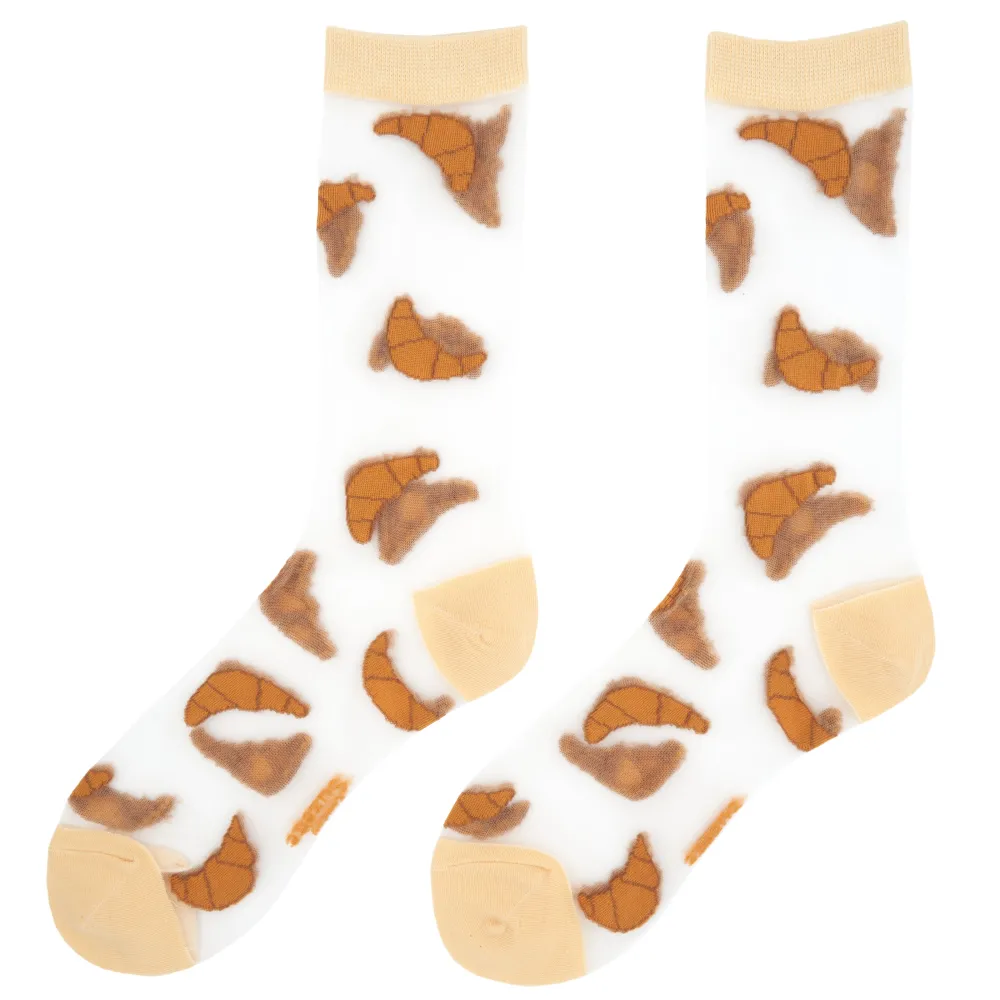Shop Chaussettes transparentes Croissant Chaussettes Transparentes