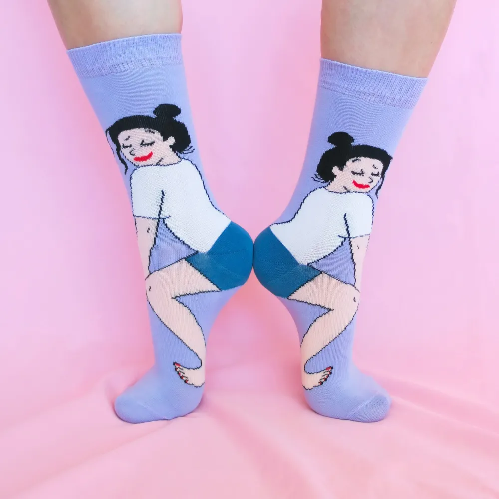 Online Chaussettes Twerk - Blanc Chaussettes Coton