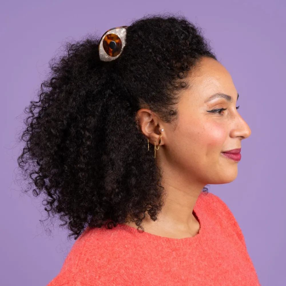 Flash Sale Pince à cheveux Oeil - Marron Pinces À Cheveux