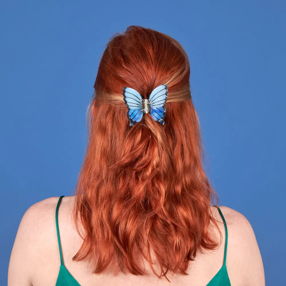 Hot Pince à cheveux Papillon Bleu Pinces À Cheveux