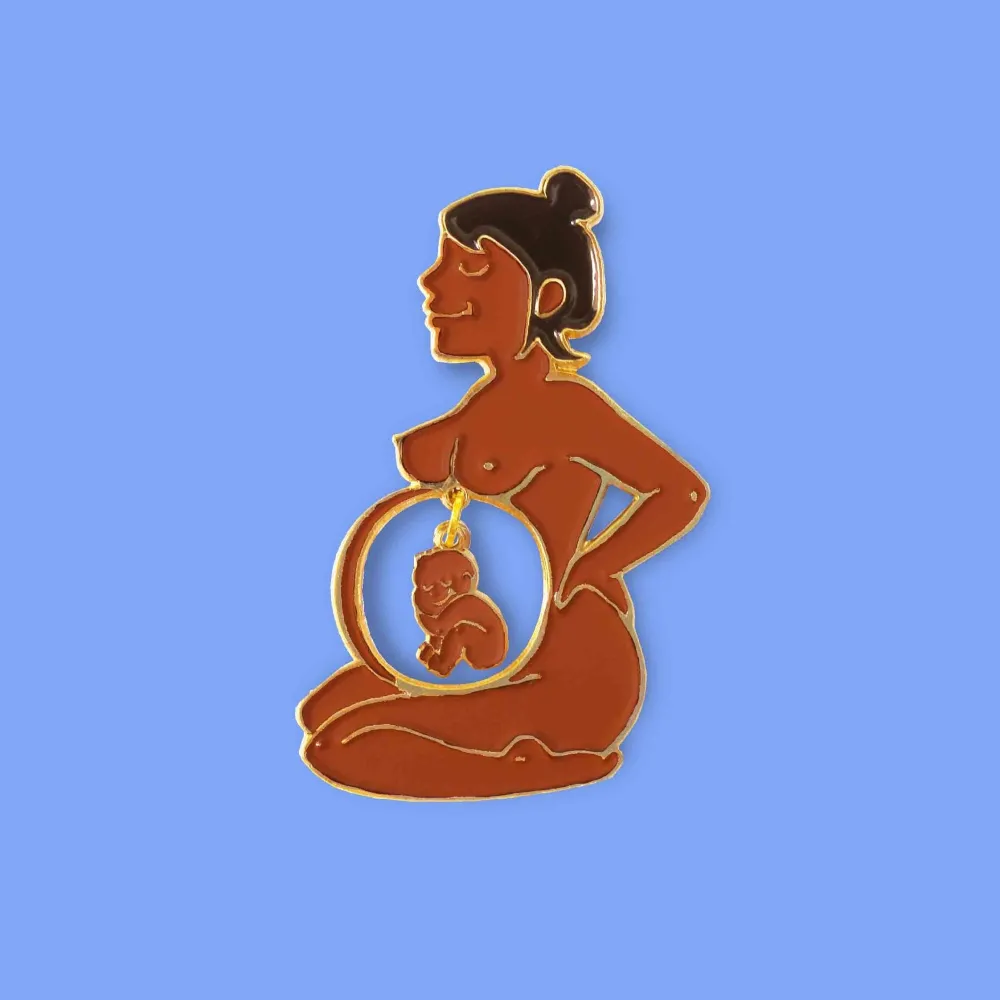 Cheap Pin's Enceinte Noire & Bébé Noir Pin's