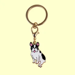 Discount Porte-clé - Médaille Bouledogue Porte-clés
