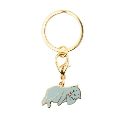 Best Porte-clé - Médaille Chat Gris Porte-clés