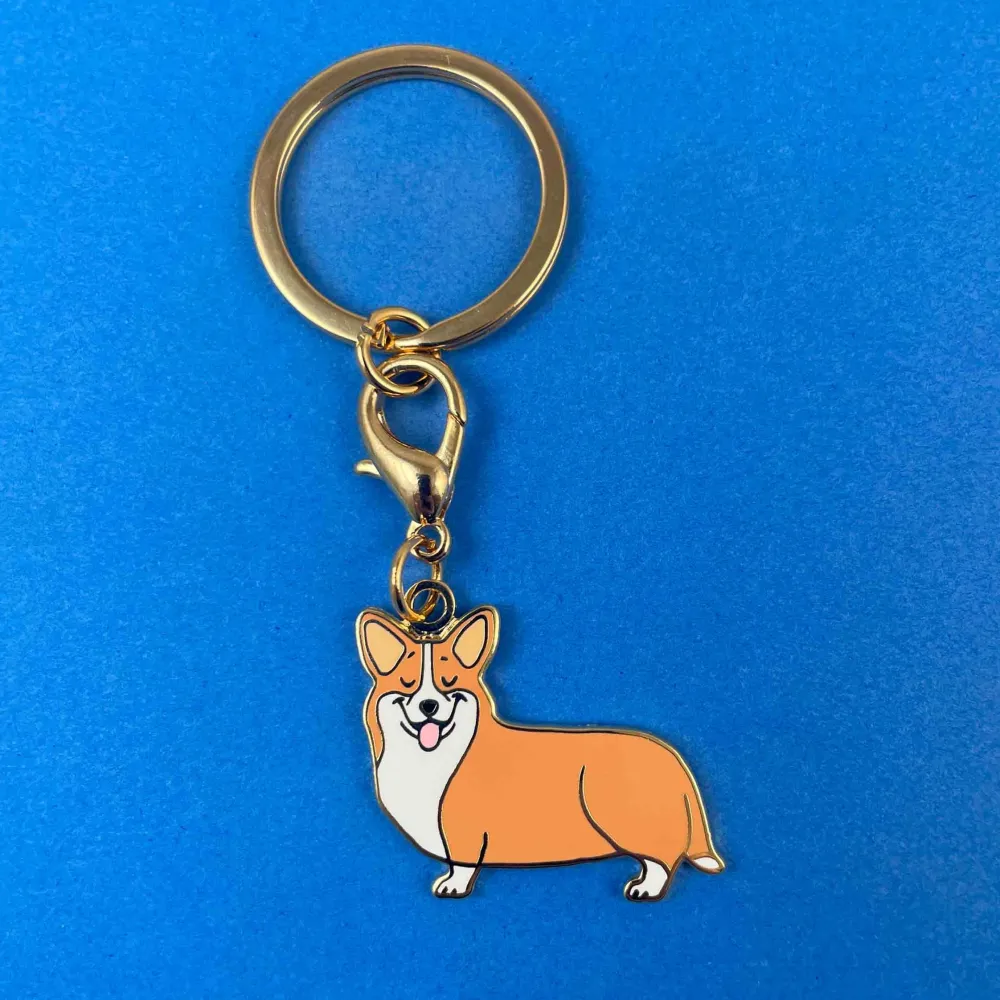 New Porte-clé - Médaille Corgi Porte-clés